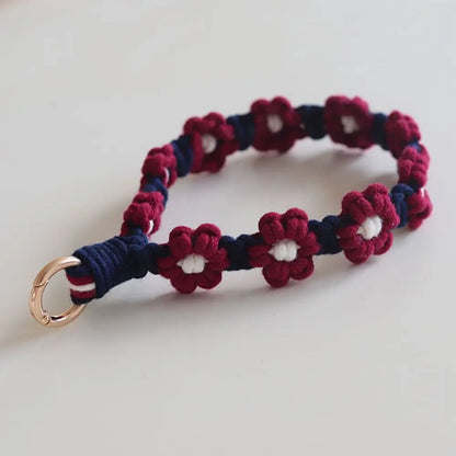 Korean Style Boho Macrame Phone Wristlet Keychain Strap