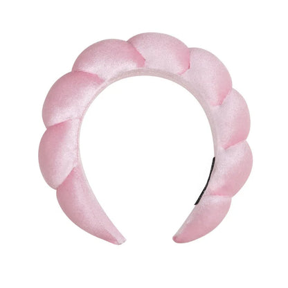 Velvet Sponge Spa Headband for Face Washing & Skincare