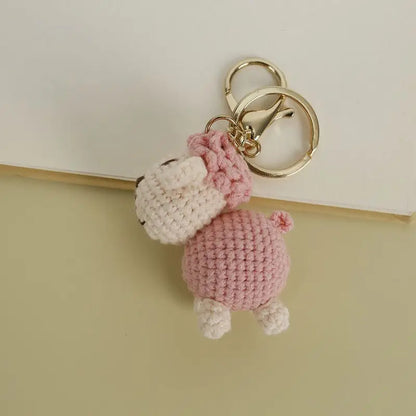 Funny Zebra Crochet Keychain Sheep Animal Bag Charm