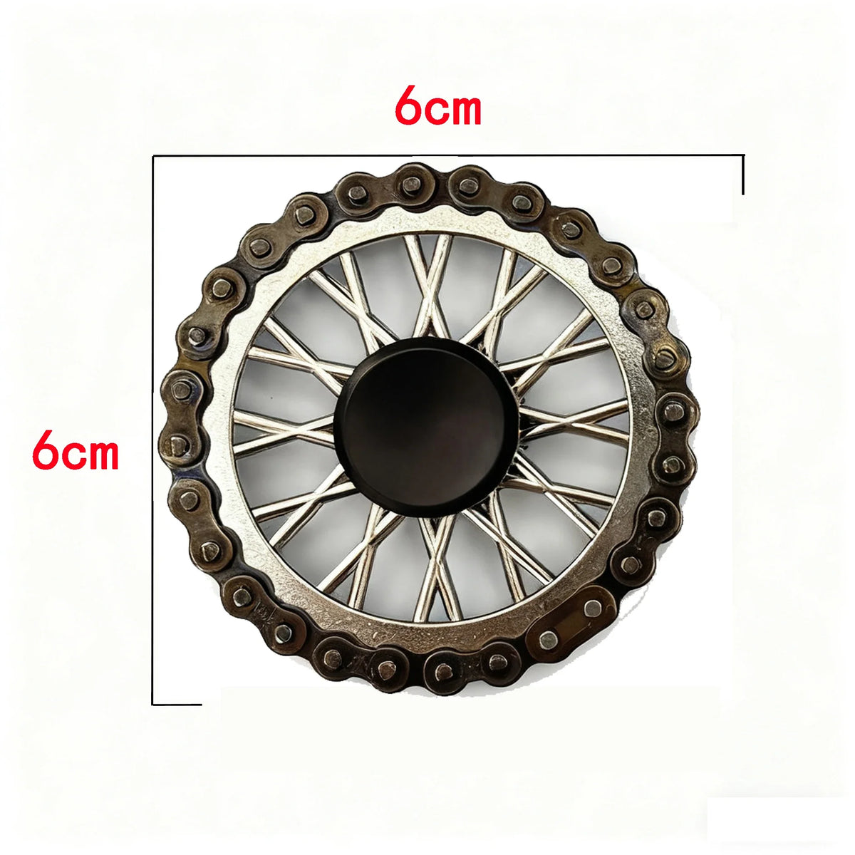 Metal Fidget Spinner – Gear & Bike Chain Fingertip Spinner