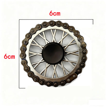 Metal Fidget Spinner – Gear & Bike Chain Fingertip Spinner