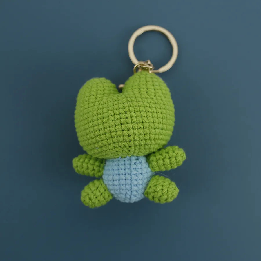 Cute Frog Crochet Keychain Funny Frog Bag Charm