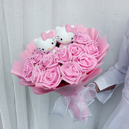 Plush Flower Bouquet with Rose Design