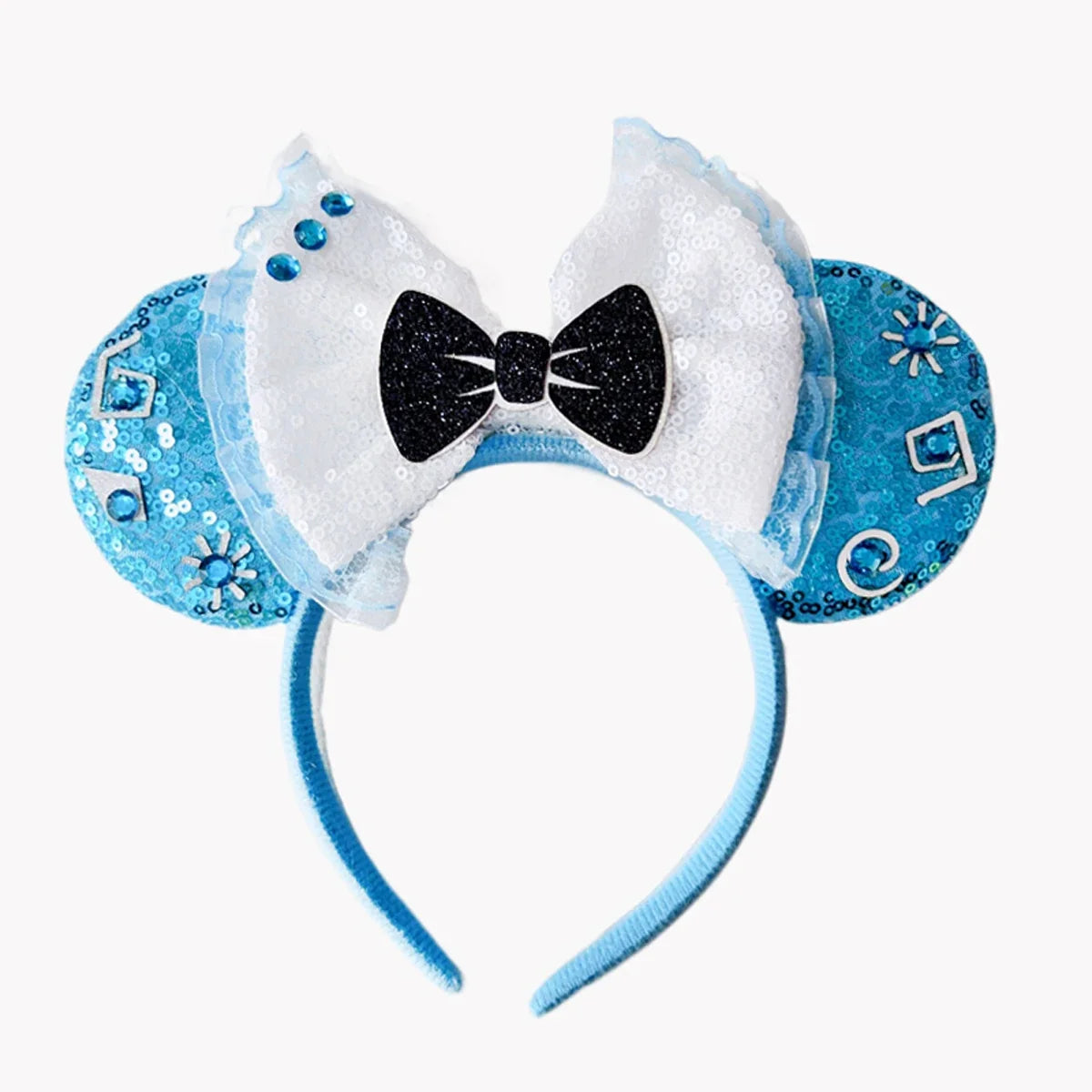 Mouse Ears Sequin Bow Cosplay Headband for Women & Adults