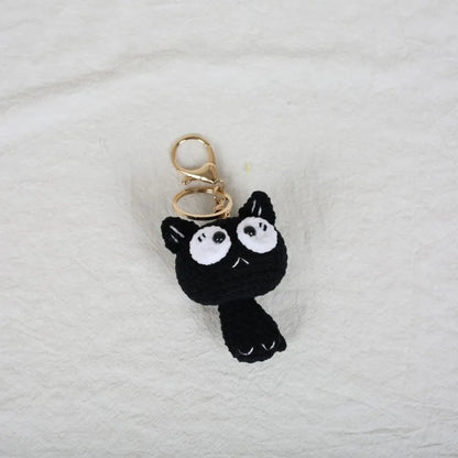 Small Cat Crochet Keychain Cute Kitten Bag Charm