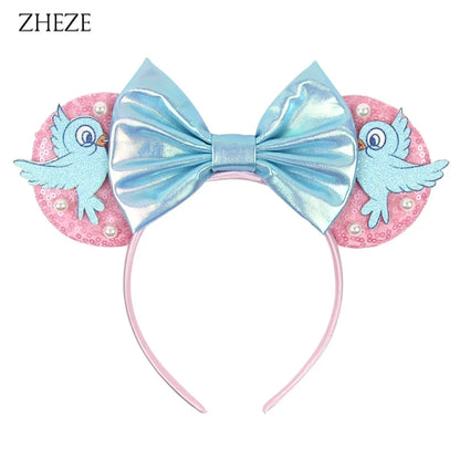 Sequin Mouse Ears Bow Headband for Women & Girls