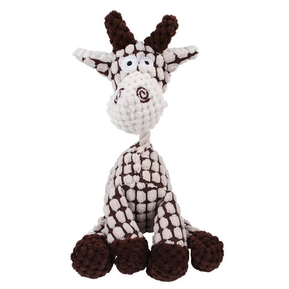 Corduroy Dog Molar Plush Toy for Interactive Chewing and Play
