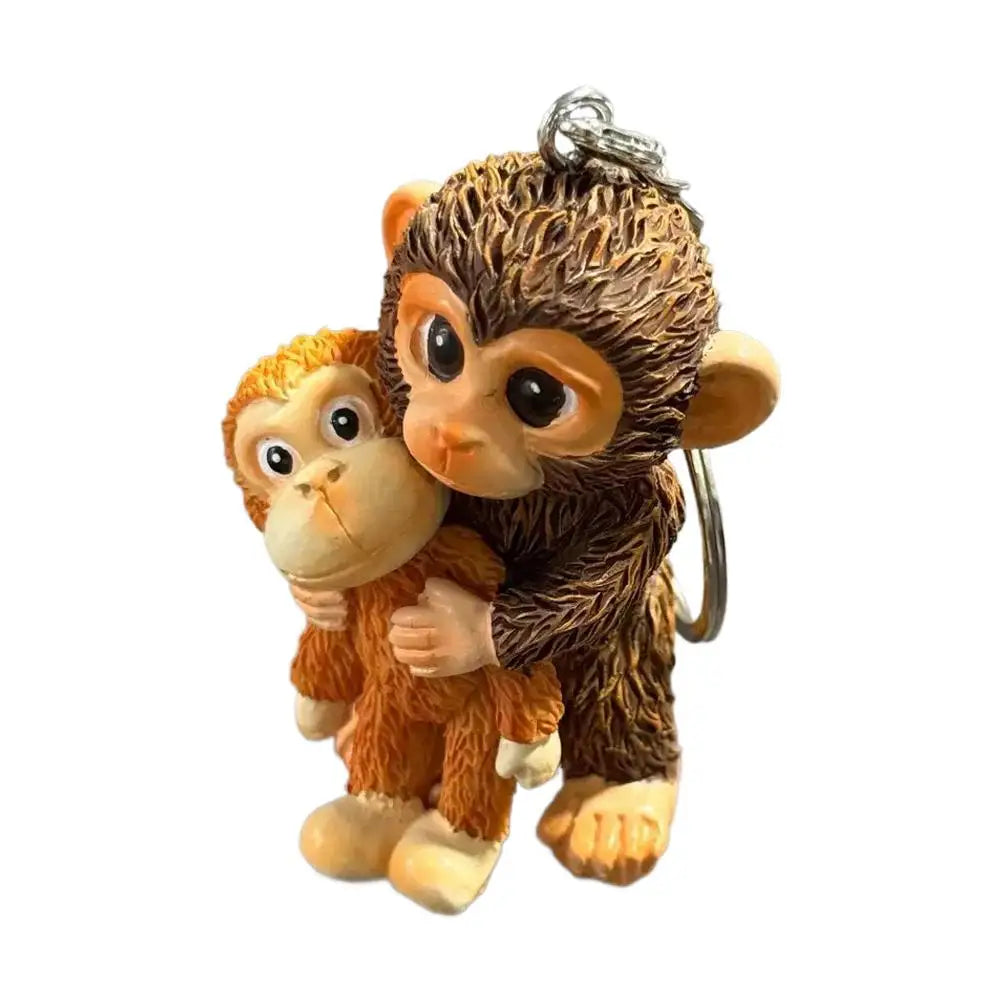 Funny Monkey Crochet Keychain Cute Backpack Charm