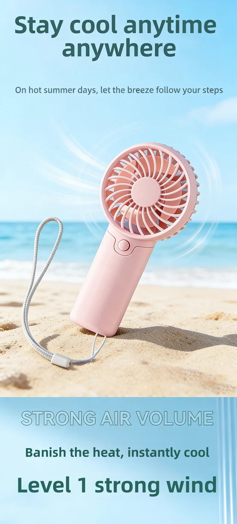 Handheld Mini Fan Rechargeable Portable Pocket Cooling Fan
