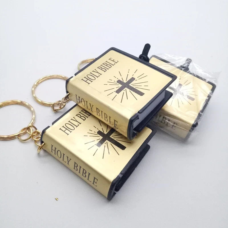 Fashion Cute Mini Holy Bible Book Keychains Accessories