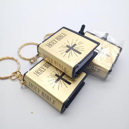 Fashion Cute Mini Holy Bible Book Keychains Accessories