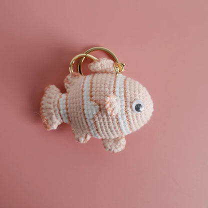 Ocean Animal Crochet Keychain Tropical Fish Bag Charm