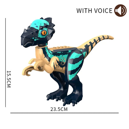 Jurassic Raptor Building Blocks Mini Dinosaur Construction Toy Set