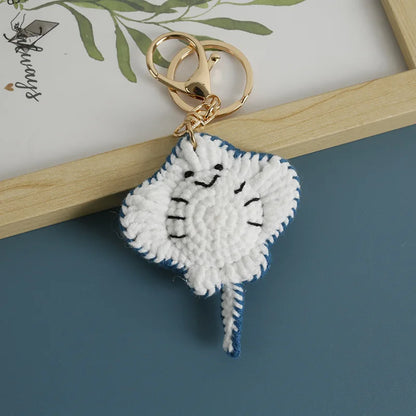Ocean Animal Crochet Keychain Tropical Fish Bag Charm