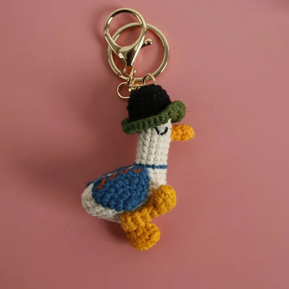 Funny Sheep Crochet Keychain Cute Animal Bag Charm