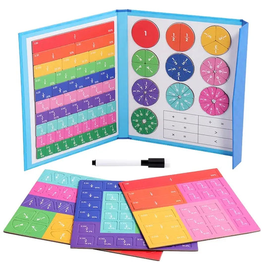 Magnetic Fraction Puzzle Montessori Math Learning Toy for Kids