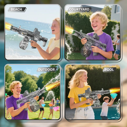 Electric Automatic Water Gun with Lights & Rechargeable Battery