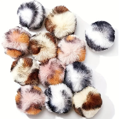 3PCS Leopard Plush Cat Toy Balls for Interactive Indoor Play