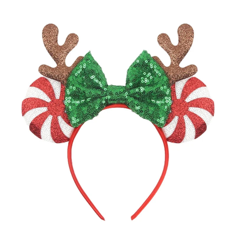 Sequin Mouse Ears Bow Headband for Women & Girls