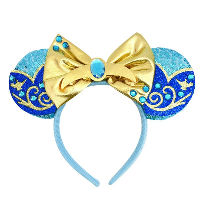 Mouse Ears Sequin Bow Cosplay Headband for Women & Adults