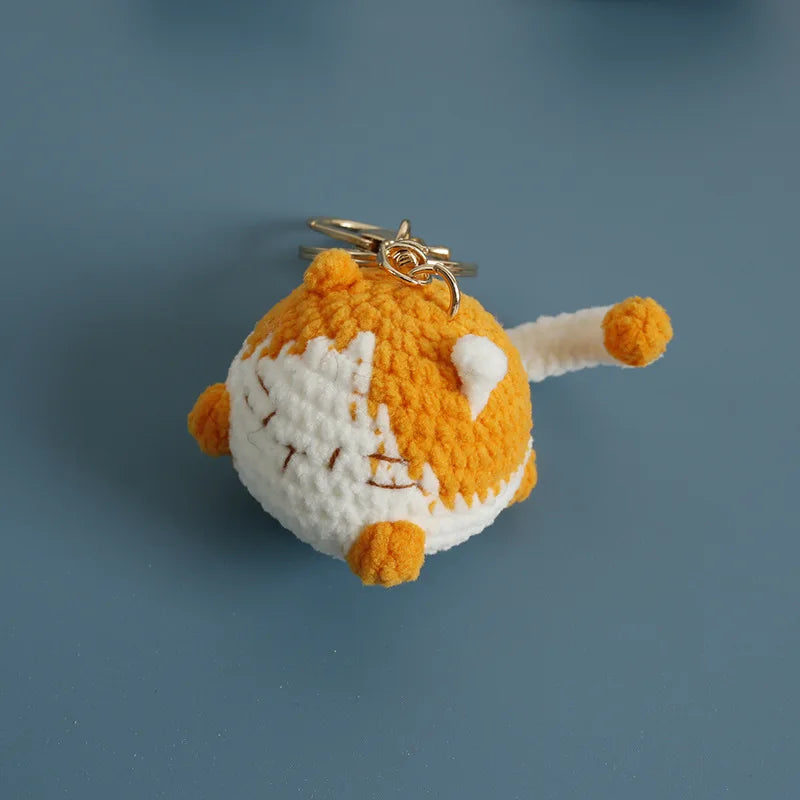 Small Cat Crochet Keychain Cute Kitten Bag Charm