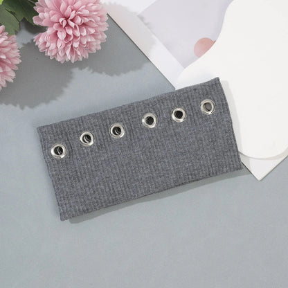Punk Wide Elastic Eyelet Headband for Women