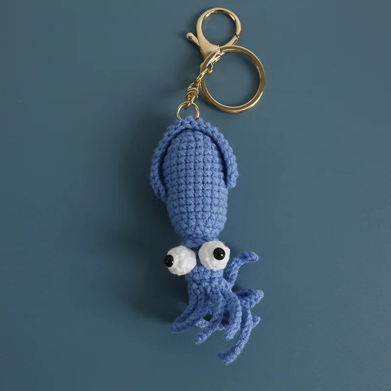 Ocean Animal Crochet Keychain Tropical Fish Bag Charm