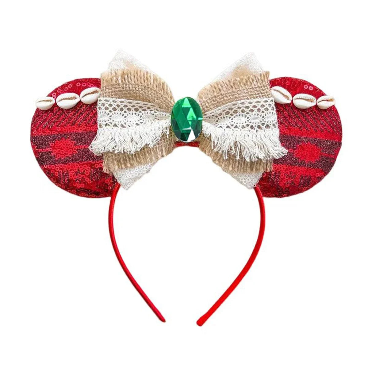 Mouse Ears Sequin Bow Cosplay Headband for Women & Adults