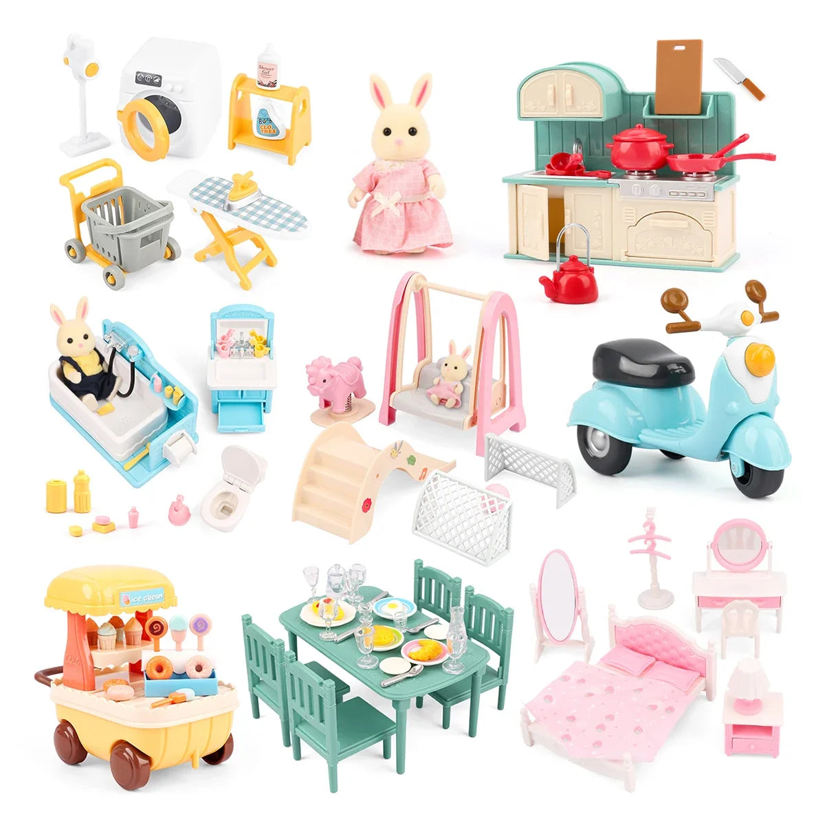 Miniature Dollhouse Furniture 1:12 Pretend Play Accessories