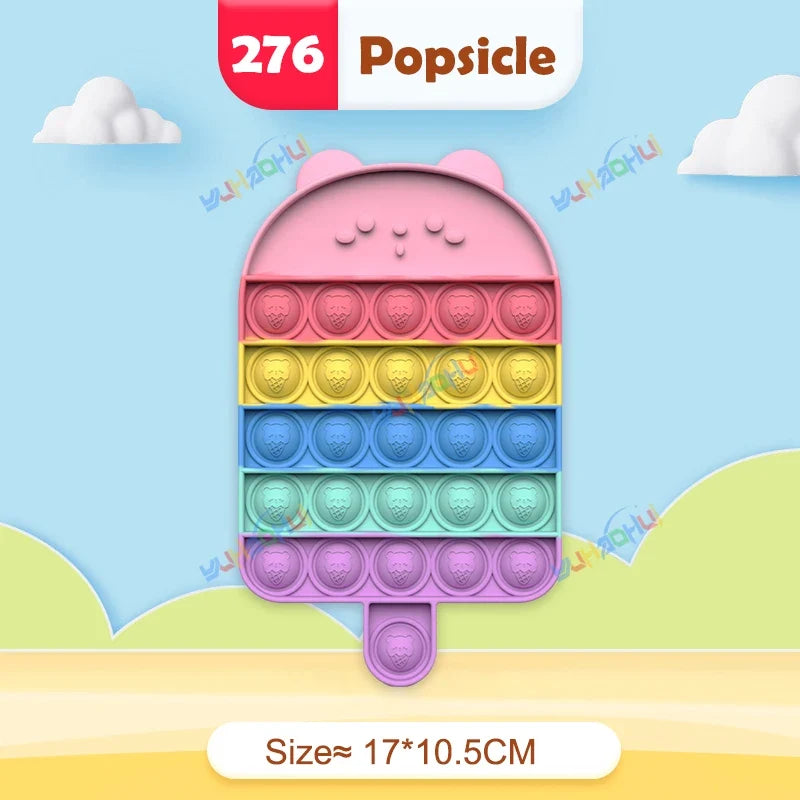 Rainbow Pop It Fidget Toy for Stress Relief & Sensory Play