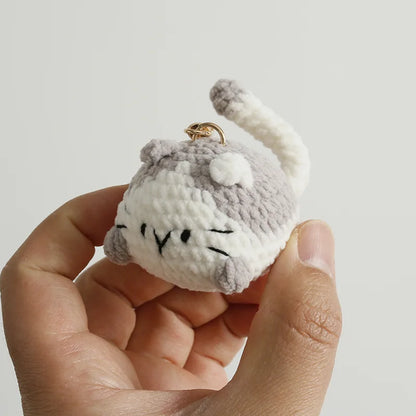 Small Cat Crochet Keychain Cute Kitten Bag Charm