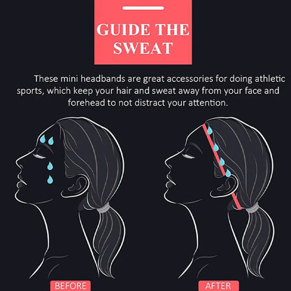 4PCS Thin Elastic Non-Slip Sports Headbands for Men & Women