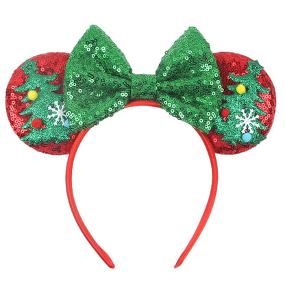 Sequin Mouse Ears Bow Headband for Women & Girls