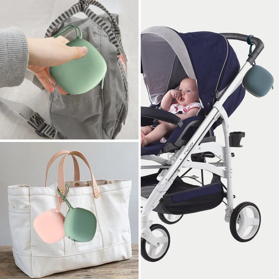 Silicone Pacifier Holder Case Portable Baby Soother Box