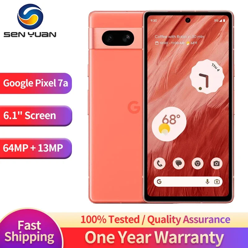 Original Google Pixel 7A Mobile Phone 8GB RAM 128GB ROM 6.1" NFC Octa Core Android Pixel 7A Phone