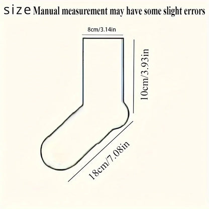 5 Pairs Men's Comfortable Breathable Crew Socks Soft Warm Elastic Sports Socks for Spring Autumn Winter Daily Casual Wear