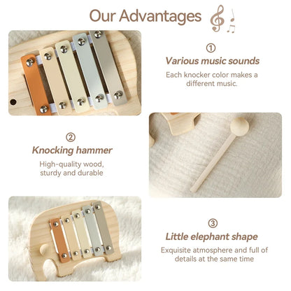 Wooden Kids Xylophone Montessori Musical Instrument Toy