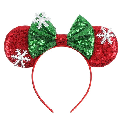 Sequin Mouse Ears Bow Headband for Women & Girls