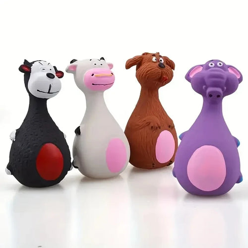 Soft Rubber Squeaky Dog Toy for Interactive Fetch and Chew Play