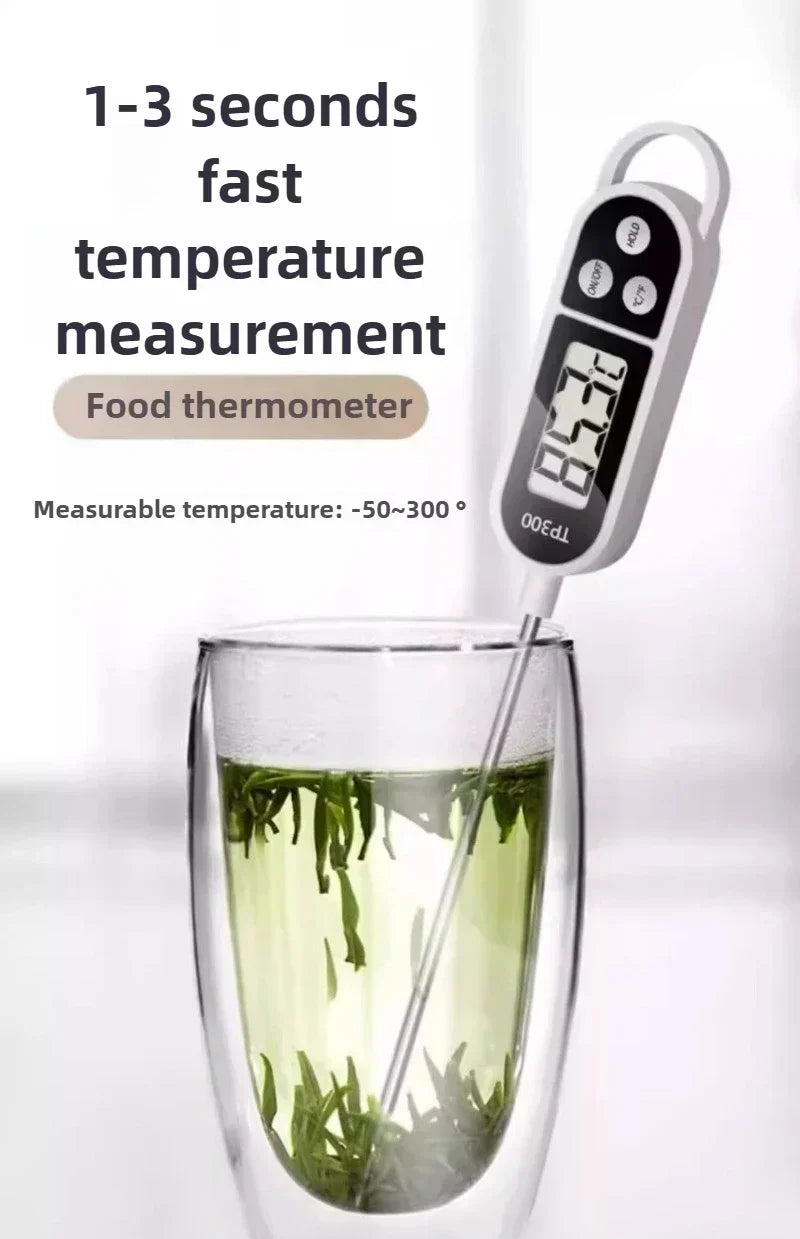 Digital Kitchen Thermometer – LCD Food Temperature Measuring Tool for Meat, Baking & BBQ