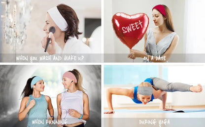 Women's Solid Color Elastic Turban Yoga Headband