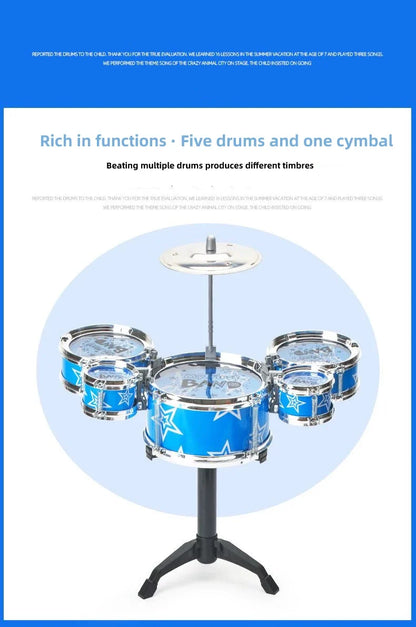 Kids Jazz Drum Set Musical Instrument Toy for Beginners