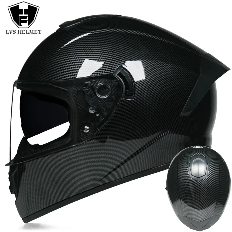 Full Face Motorcycle Helmet DOT Dual Visor Racing Helmet