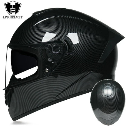 Full Face Motorcycle Helmet DOT Dual Visor Racing Helmet