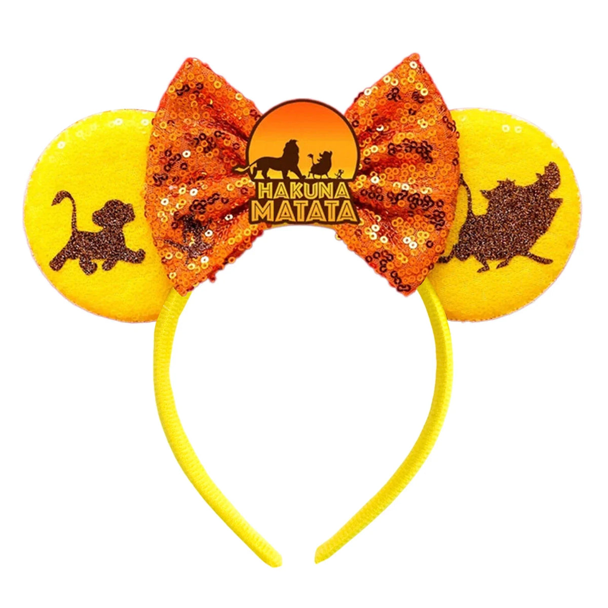 Mouse Ears Sequin Bow Cosplay Headband for Women & Adults