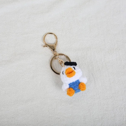 Mini Animal Crochet Keychain Cute Knitted Doll Keyring
