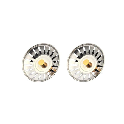 2PCS Kitchen Sink Strainer Stopper – Reusable Drain Filter & Waste Plug Set