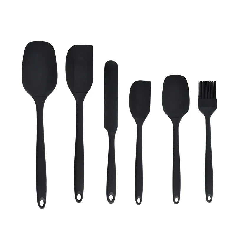 6-Piece Silicone Kitchenware Set with Spatulas and Oil Brush Kit