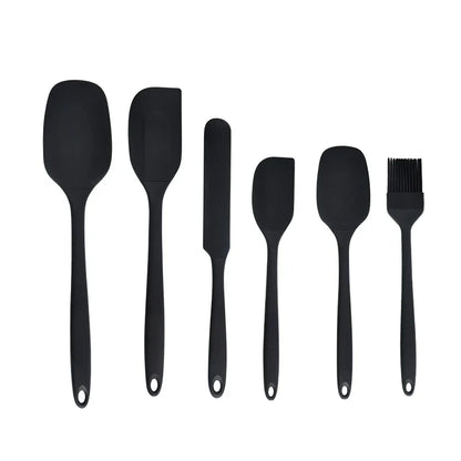 6-Piece Silicone Kitchenware Set with Spatulas and Oil Brush Kit