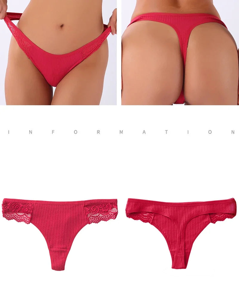 Cotton G String Panties 3PCS Women's Antibacterial Thongs